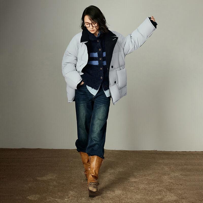 ChuYu Women's Reversible Corduroy Down Jacket