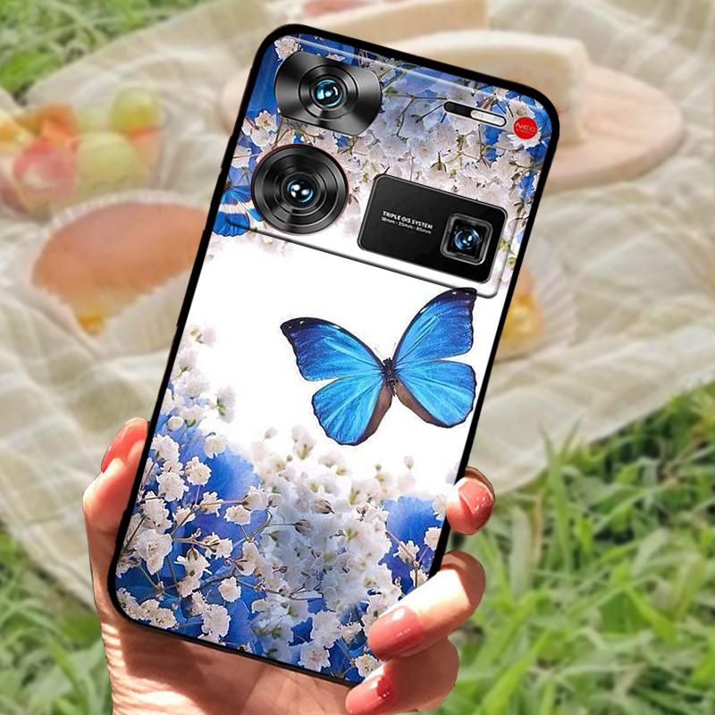 Shockproof Funda For ZTE Nubia Z60 Ultra Case Silicon Black Soft Bumper for Nubia Z60 Ultra Phone Cases Z60Ultra Cartoon Shell