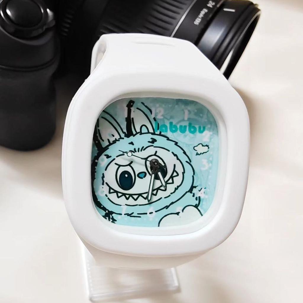 Niedliche quadratische Silikon-Quarz-Studenten-Modeuhren für Jungen und Mädchen