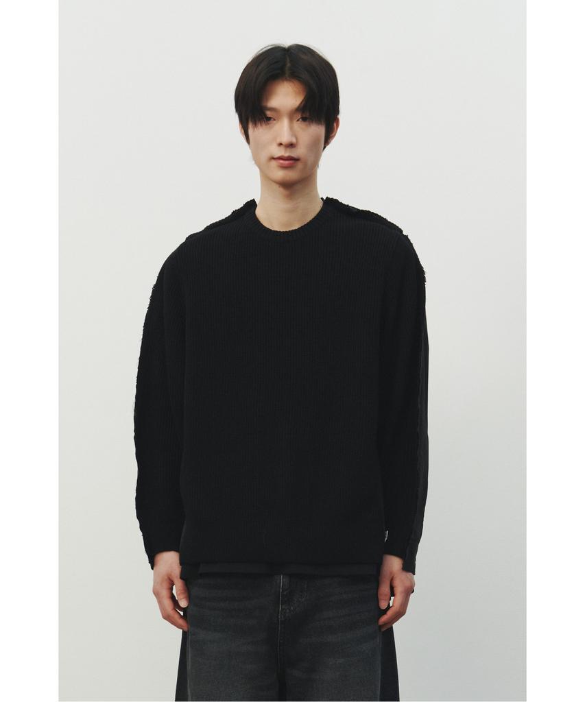 RECODE Back Shirt Knit Top_Rkwas25615Bkx