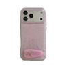 Pink Floral Sequin Bow Phone Case for iPhone 17 Pro Max/16/15/14