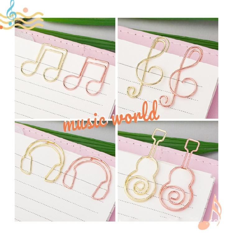 50Pcs Mini Paper Clip Music Note Shaped Paper Clip Home Office Note Paper Clips
