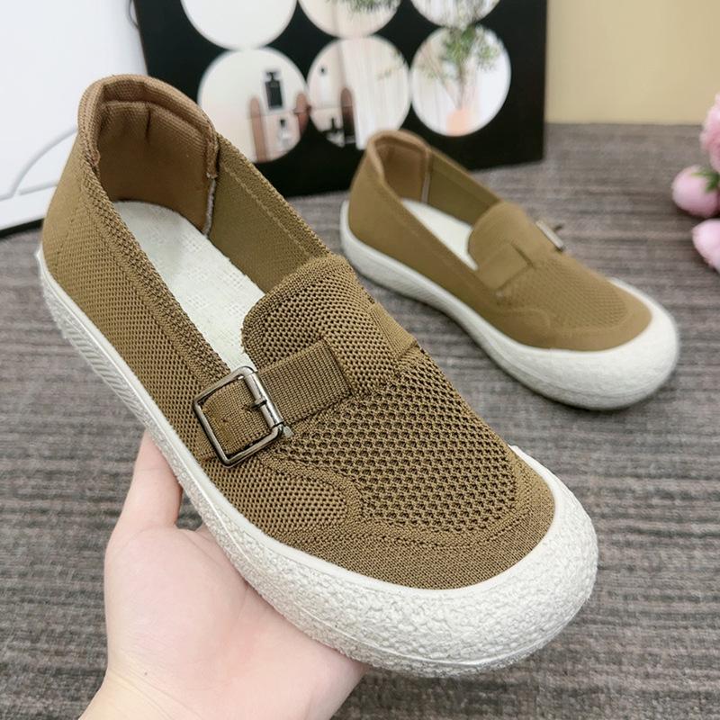 

Women s Cloth Shoes Spring Soft Bottom Comfortable Casual Single Shoes Flat Anti-slip Walking Shoes 41 верблюд
