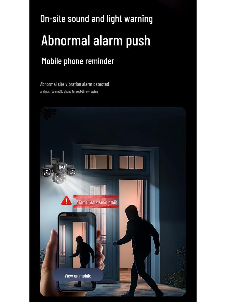 V380APP 360° Wireless Outdoor Night Vision 4G Camera with Remote Mobile Access