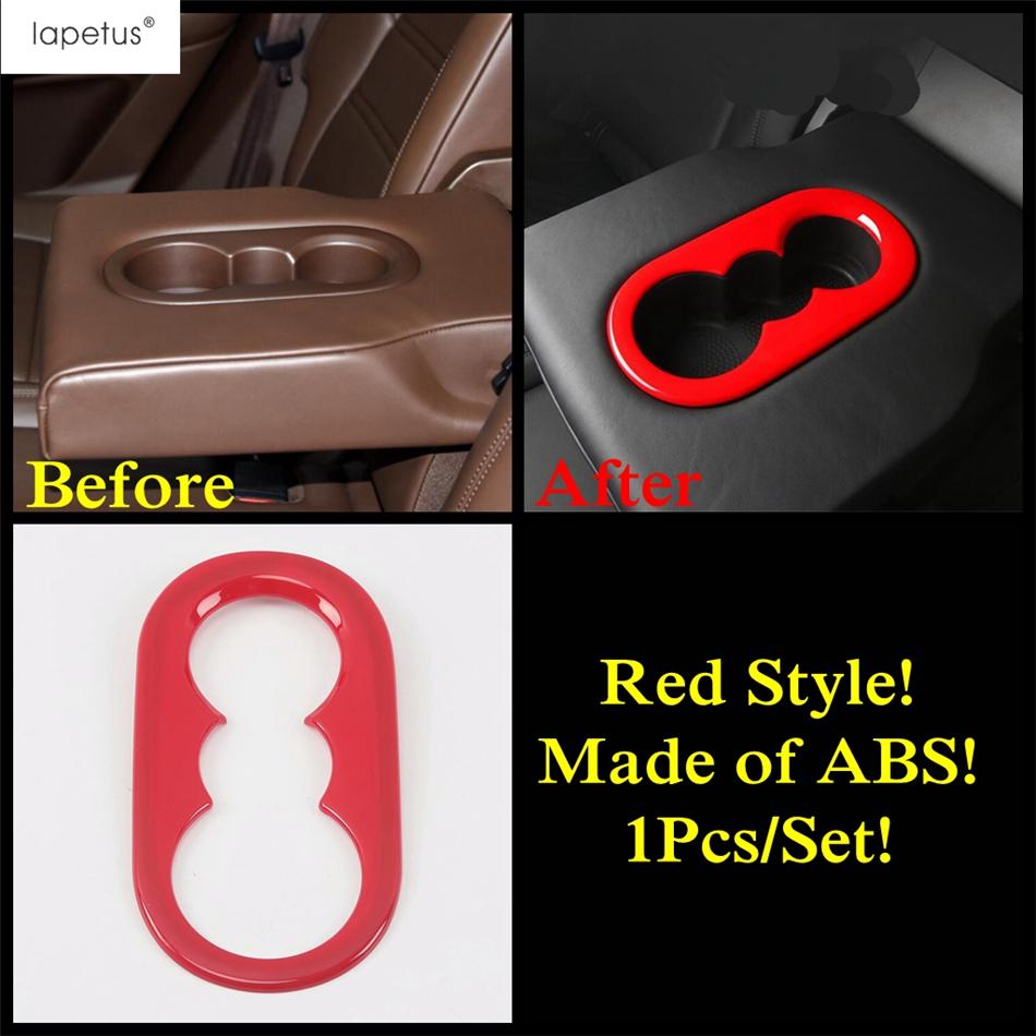 Tête de Levier de Vitesse Rouge / Leve-vitre / Porte-gobelet / Bande de Couverture d'Écran de Tableau de Bord Accessoires de Garniture Pour Porsche Cayenne 2018 -