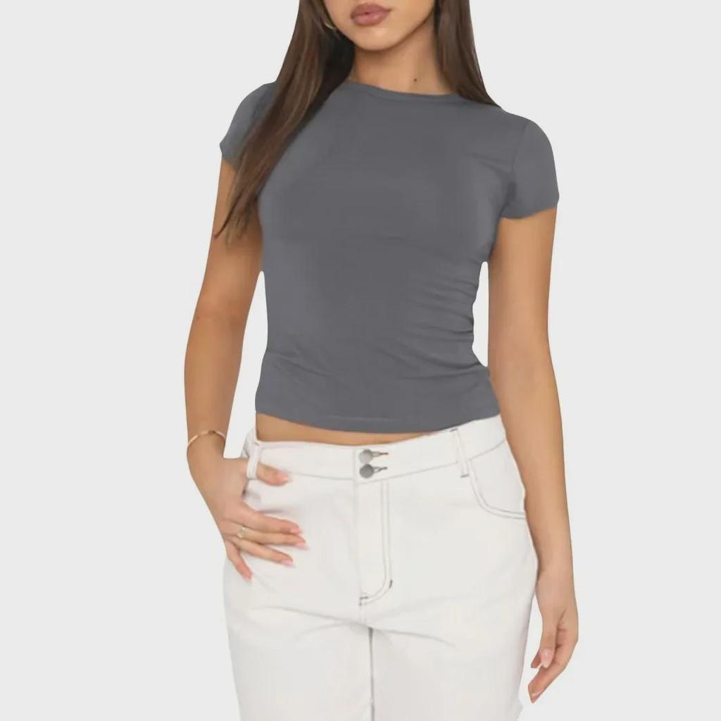 Evropské a americké dámské přiléhavé jednobarevné ležérní tričko s dlouhým rukávem, pulovr, streetwear, základní vrstva