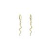 Irregular Snake Pendant Ear Buckle, Exaggerated Temperament Metal Style High-End Fashion Earrings