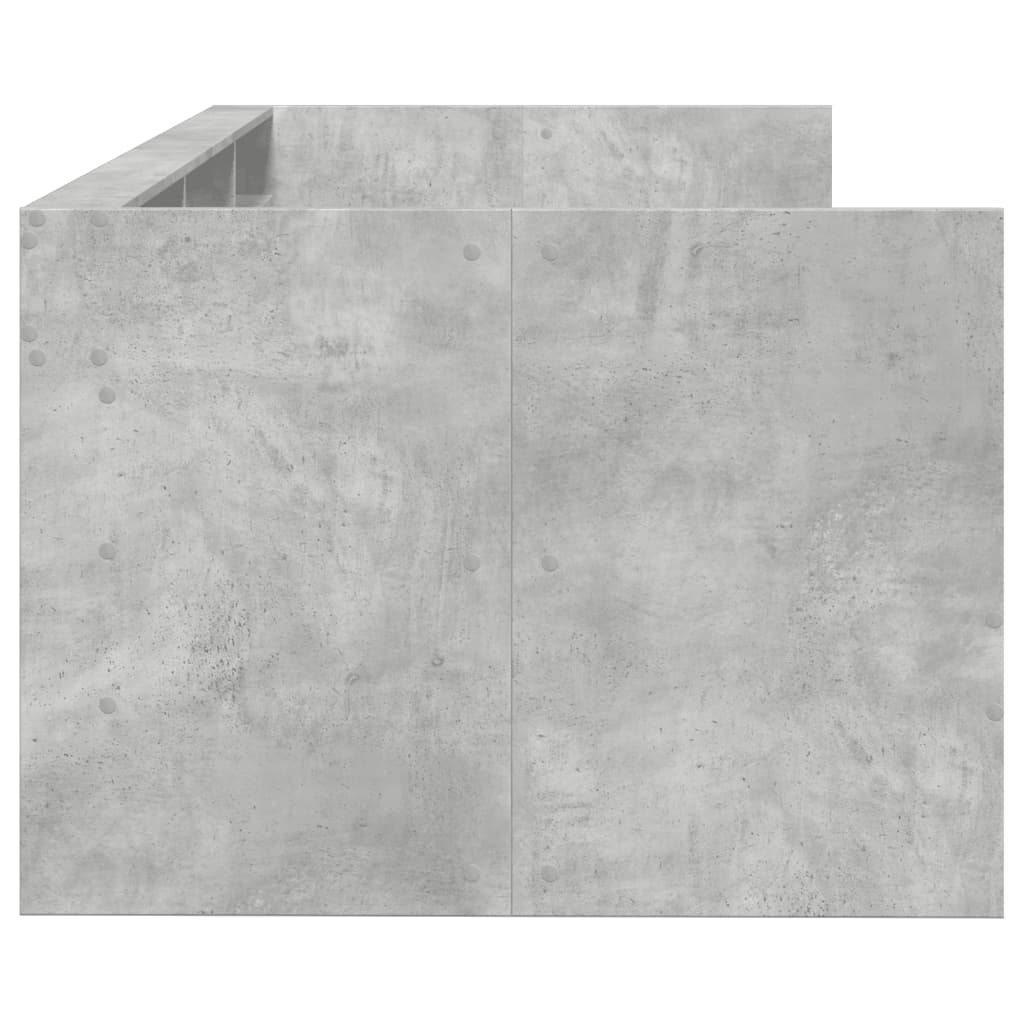 Daybed with Drawers (Without Mattress) Concrete Grey 75 x 190 cm