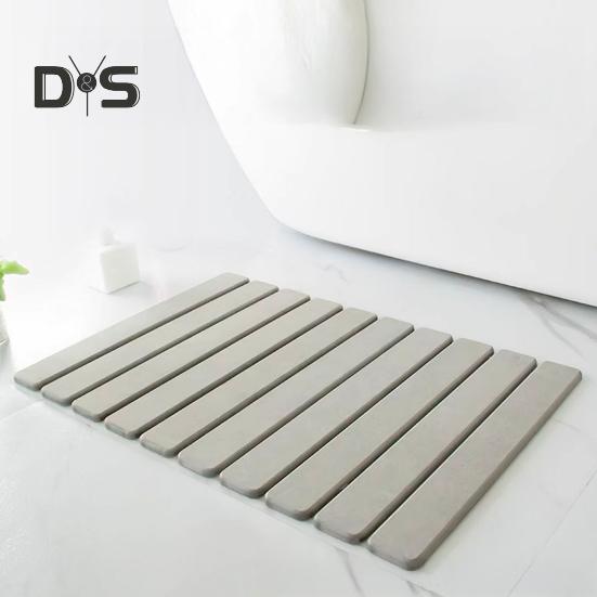 Diatom Ooze Bathroom Mat Anti-Slip Foldable Quick Water Absorbent Bathroom Rug Foldable Shower Mat Home Decor