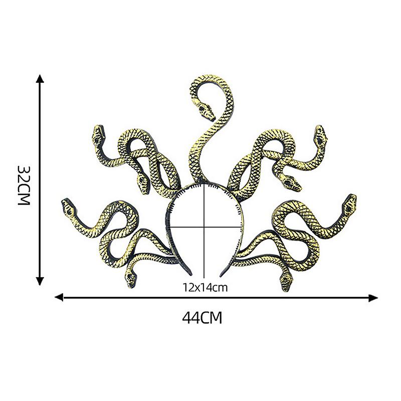 Halloween Stirnband Medusa Gebogene Schlangenform Haarreif Rave Party Kopfschmuck Unisex Haarband Party Cosplay Kostüm Requisiten