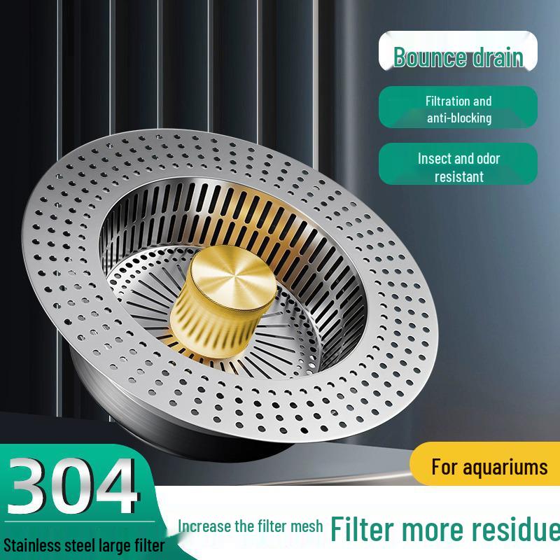 Universal Stainless Steel Sink Filter & Drainer with Bounce Core