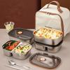 Stainless Steel Thermal Insulation Lunch Box Office Workers Microwave Oven Heating Large Capacity Lunch Box With Rice