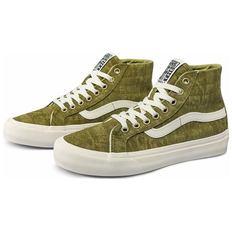 Vans Sk8 38 Vr3 Trendy Casual High-Top Skate Shoes Unisex Sneakers Green White VN0A4BX6BD4