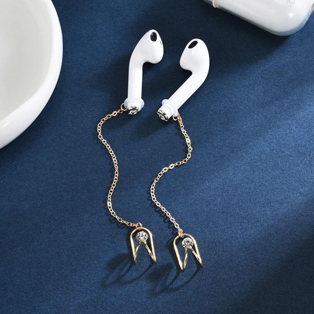 

2 шт./пара Клипсы для ушей Цепочки для наушников Пентаграмма Клипса для цепочки наушников Аксессуары для беспроводных наушников 1