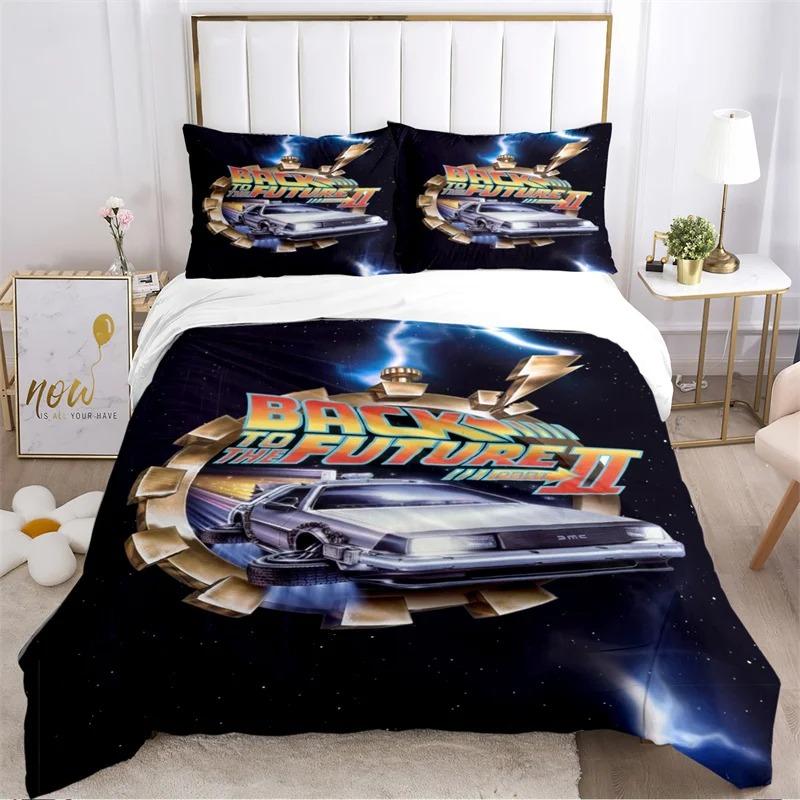 Classic Movie Back To The Future Canary Bedding Set Single Twin Full Queen King Size Bed Set Adult Kid Bedroom Duvet Cover Sets