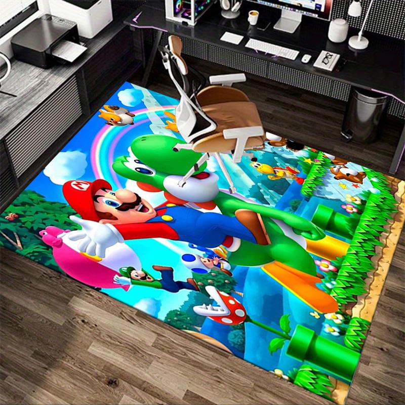 Mario Yoshi Adventure Carpet For Playroom Bedroom Living Room Sofa Home Decorkids Game Area Rug Nonslip Floor Mat