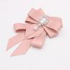 Rhinestone Ribbon Bowtie Ribbon Ribbon Bow Brooch Retro Bow Tie  For Men and Women