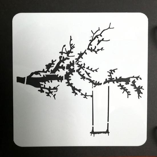 Bird Flower Paws Stencil DIY Craft Layering Album Painting Embossing Template