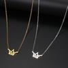 Stainless Steel Necklaces Classic Small Crown Pendant Chain Choker Charm Fashion Necklace For Women Jewelry Party Wedding Gifts