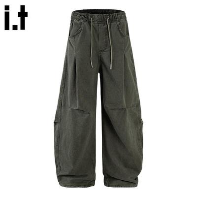 :CHOCOOLATEit Men's Loose Straight Cotton Cargo Pants