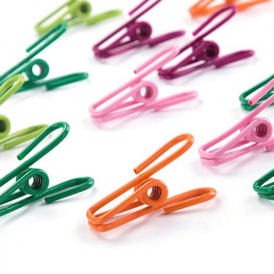 Colorful Clothes P Set of 10 PVC Clips for Hanging Fixing and Securing