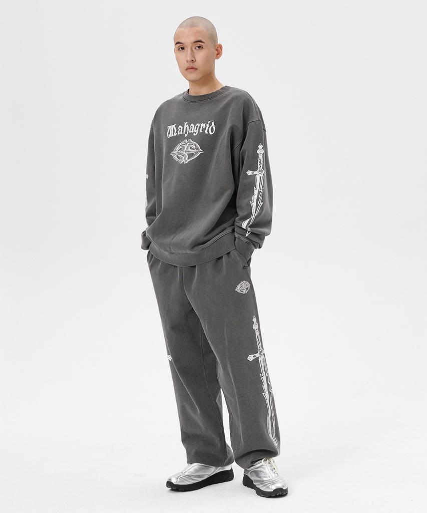 MAHAGRID Dagger Pigment Sweatshirt Charcoal(Mg2Esmm457A)