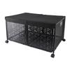 Foldable Toy Storage Box Large 70L Capacity Dustproof Portable Metal Toy Chest for Kids Playroom