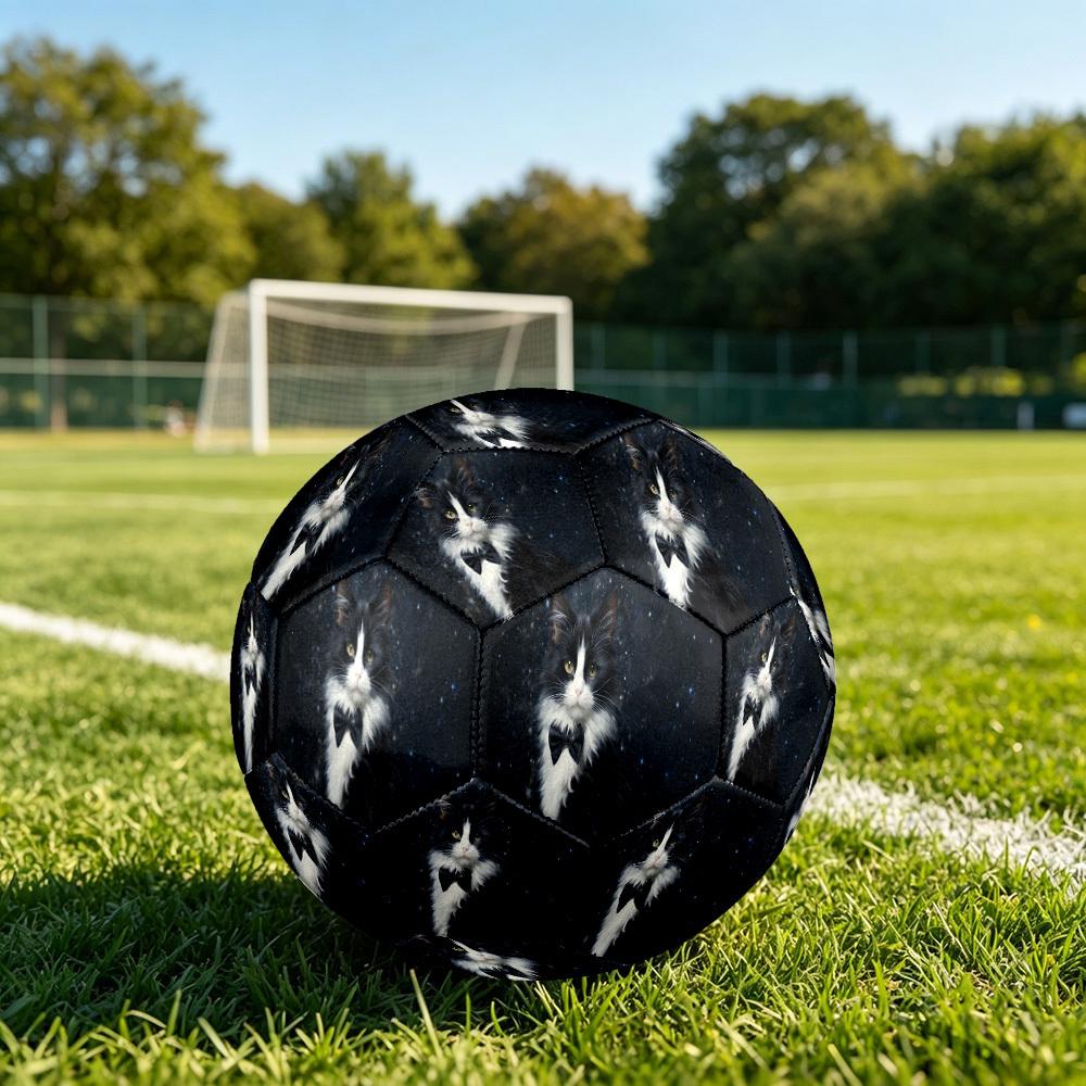 1pc Space Cat Fashion Size 5 Soccer Ball Professional Match Training Football Indoor &Outdoor Sports Ball Lightweight Durable c6593
