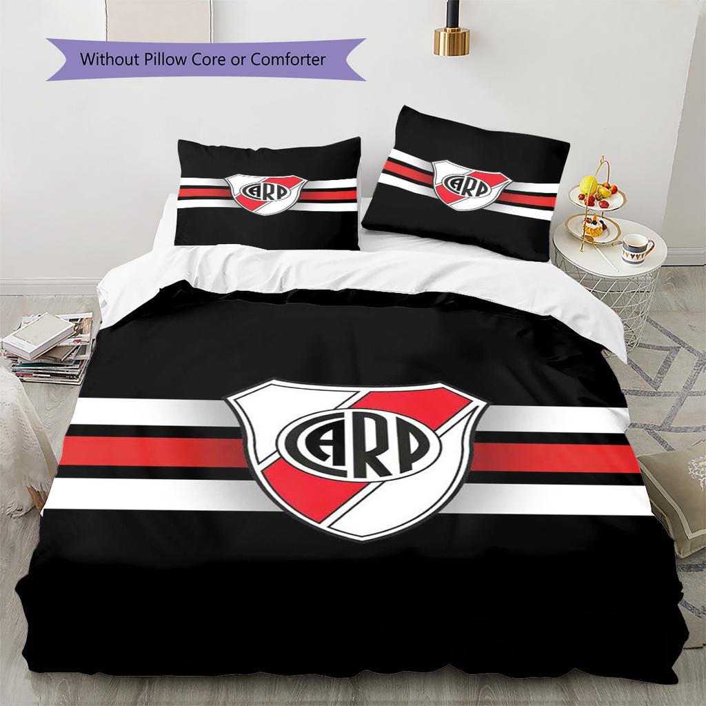 River Plate Pattern Bedding Set Quilt Cover Pillowcase Home Decor Gift (1 * Duvet Cover + 2 * Pillowcase, Without Core)