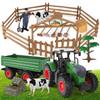 16.5" Big Tractor Toy,Farm Toy,Farm Animals Set,Include Truck Toy and Traile,Fence,Farmer,Animals,Tool,Farm Set for Gift