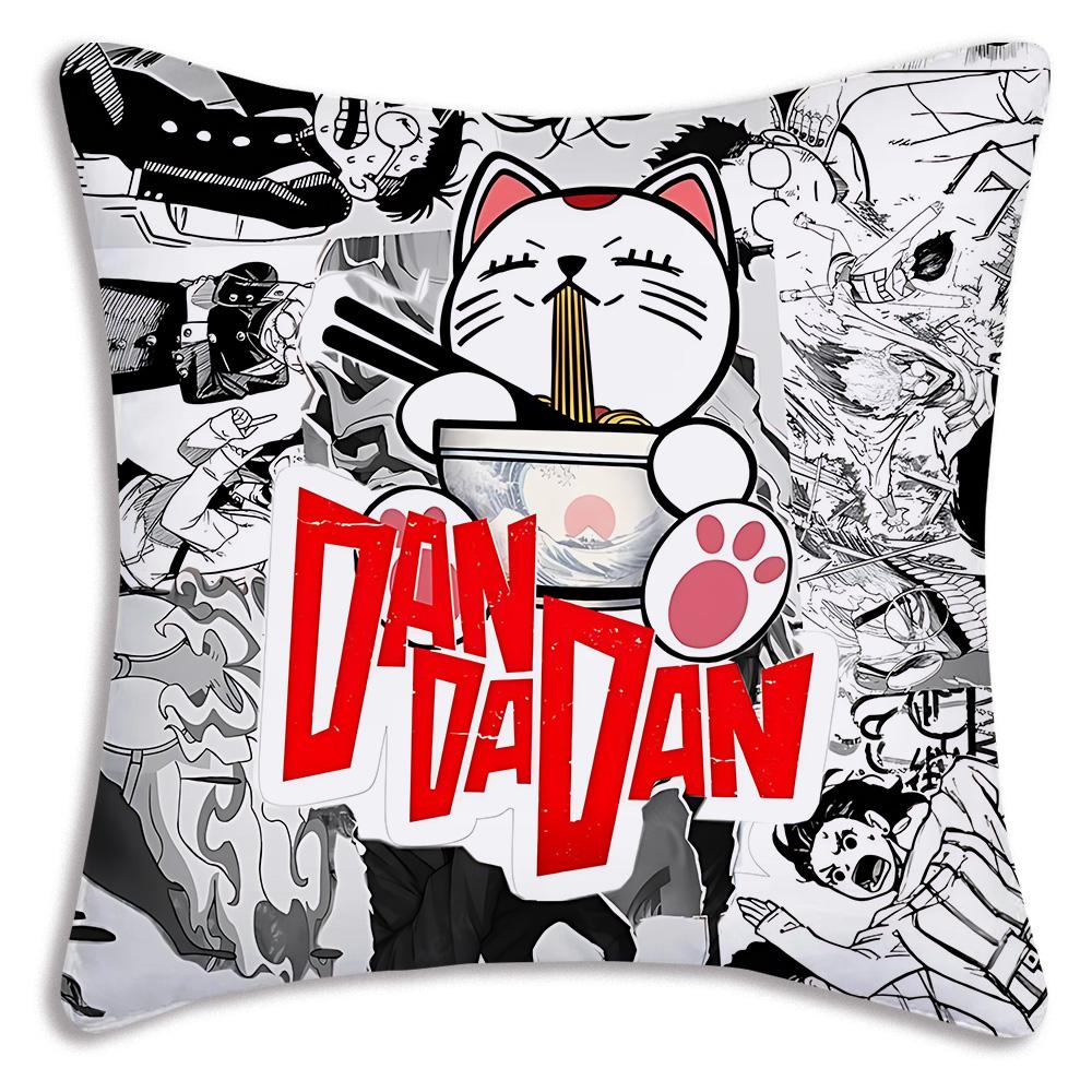 Comic cartoon D-Dandadans Pillow Covers Cartoon Sofa Decorative Home Double-sided Printing Short Plush Cute Cushion Cover
