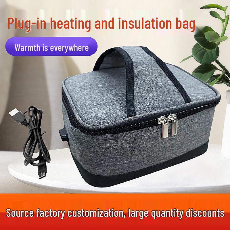 Portable USB Electric Heating Lunch Bag - Insulated and Temperature Controlled for Hot and Cold Preservation