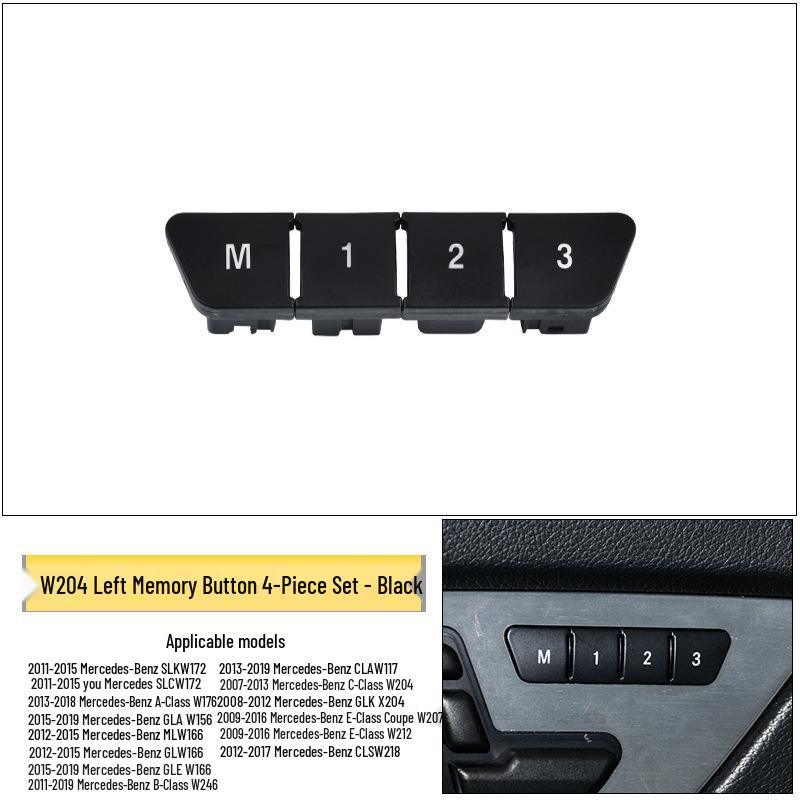 Kompatibler Memory-Schalterknopf für Mercedes-Benz C-Klasse, E-Klasse, GLK, ML-Klasse, C200, E300 Sitzeinstellung.