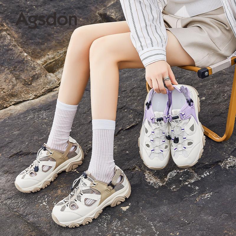 Augustine outdoor sports sandals women's 2025 new summer hollow casual thick-soled wading dad creek shoes