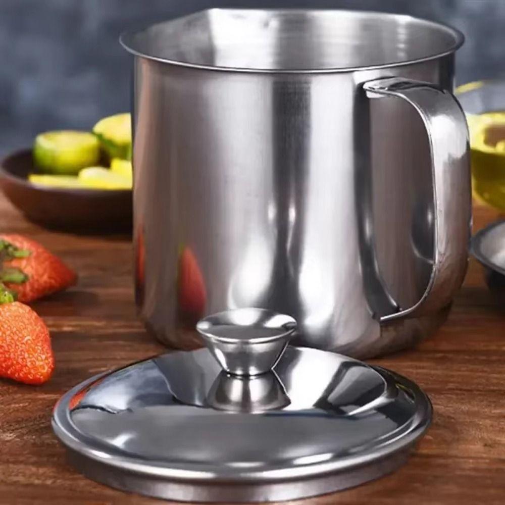 BPA-Free Stainless Steel Oil Can Anti-Leakage Stainless Steel Strainer Kitchen Use