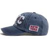 Vintage Big Letter NYC Baseball Cap Men Cotton Washed Spring Autumn Visor Soft Snapback Hat For Women