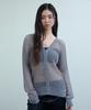 Uousoo Textured Knit Cardigan_ Charcoal