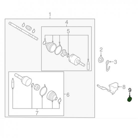 CVT Trans Axle Differential Oil Seal 38342-3VX0A For Nissan Kicks / Note/ Altima