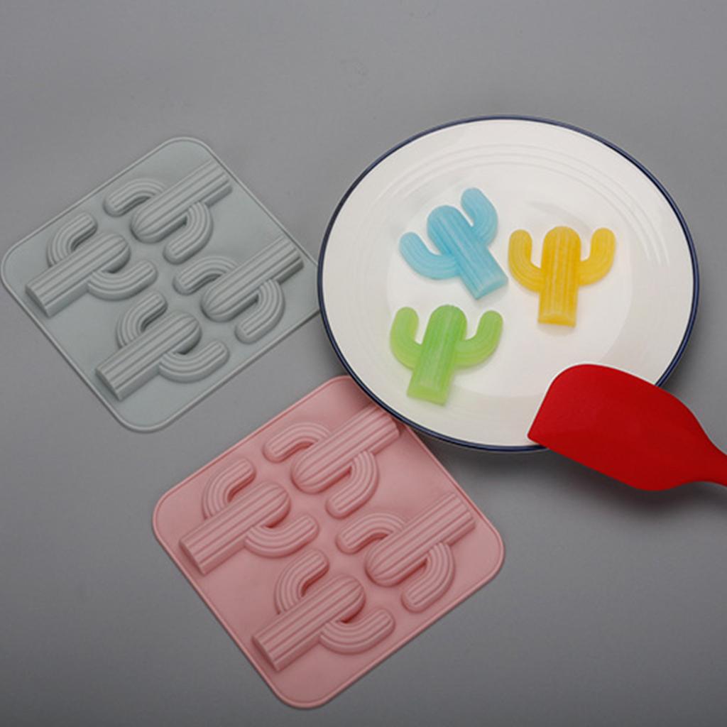 Chocolate Candy Sugar Craft Paste Mold Silicone Cactus Shape Mold Household Candle Molds DIY Handmade Halloween Theme