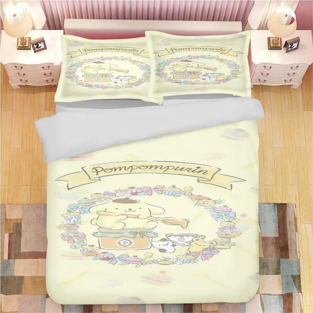 Comforter Pompompurin Dog Children Cartoon Duvet Animation Printed Comforter Polyester Bedding Twin Size Gift