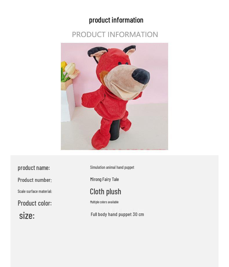 Animal Hand Puppet Plush Toy for Parent-Child Interaction - Storytelling Glove Doll with Movable Mouth