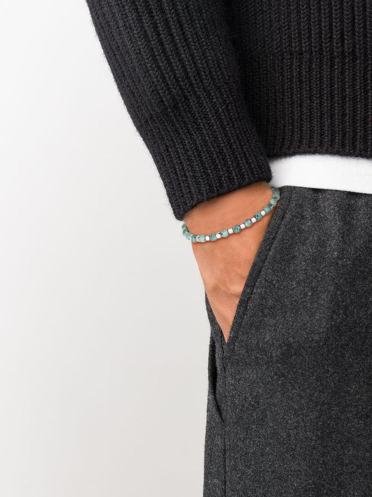 GAVU African Turquoise Stainless Steel Power Stone Bracelet for Men