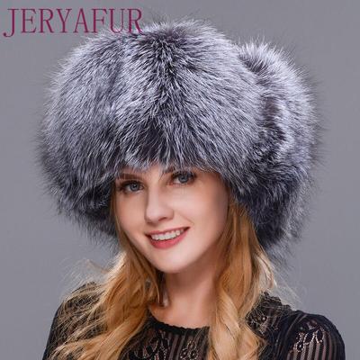 Hat Fox Fur Women Winter Fur Mink Fox Caps Fox Soft Warm Handmade Hats Ear Protective