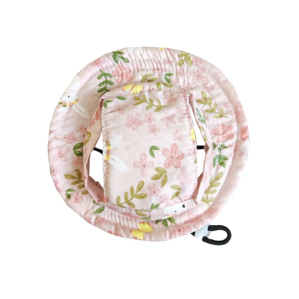 Cartoon Dog Fisherman Hat Adjustable Sun Protection Dog Sunshade Hats with Ear Holes Breathable Cat Sunscreen Hat Summer