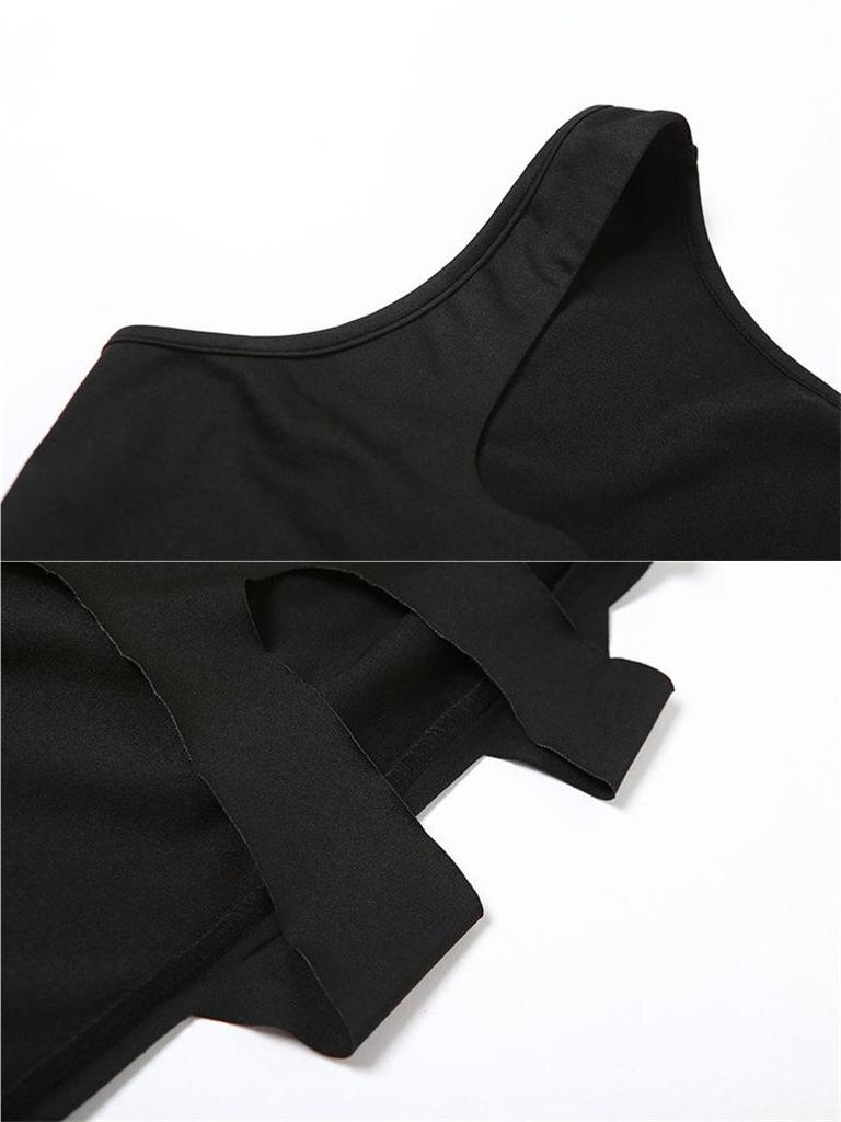 European Style 2026 Summer Women's Hollow Low Neck High Waist Slim Fit Slit Long Dress