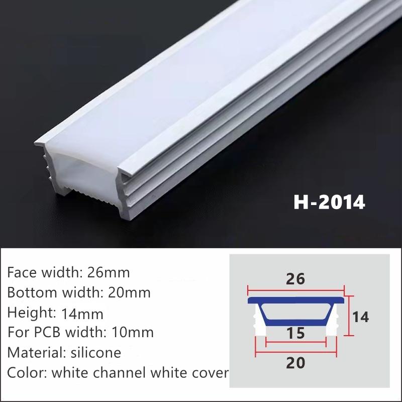 5m 1m LED Neon Rope Tube Recessed Thread-free Flexible Silicone Casing Strip Light IP67 Waterproof Soft Tape Decor Linear Lamp