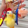 Fluffy Plush Chicken Keyring Magnet Chicken Plush Toy Bag Pendant  Hanging Ornaments