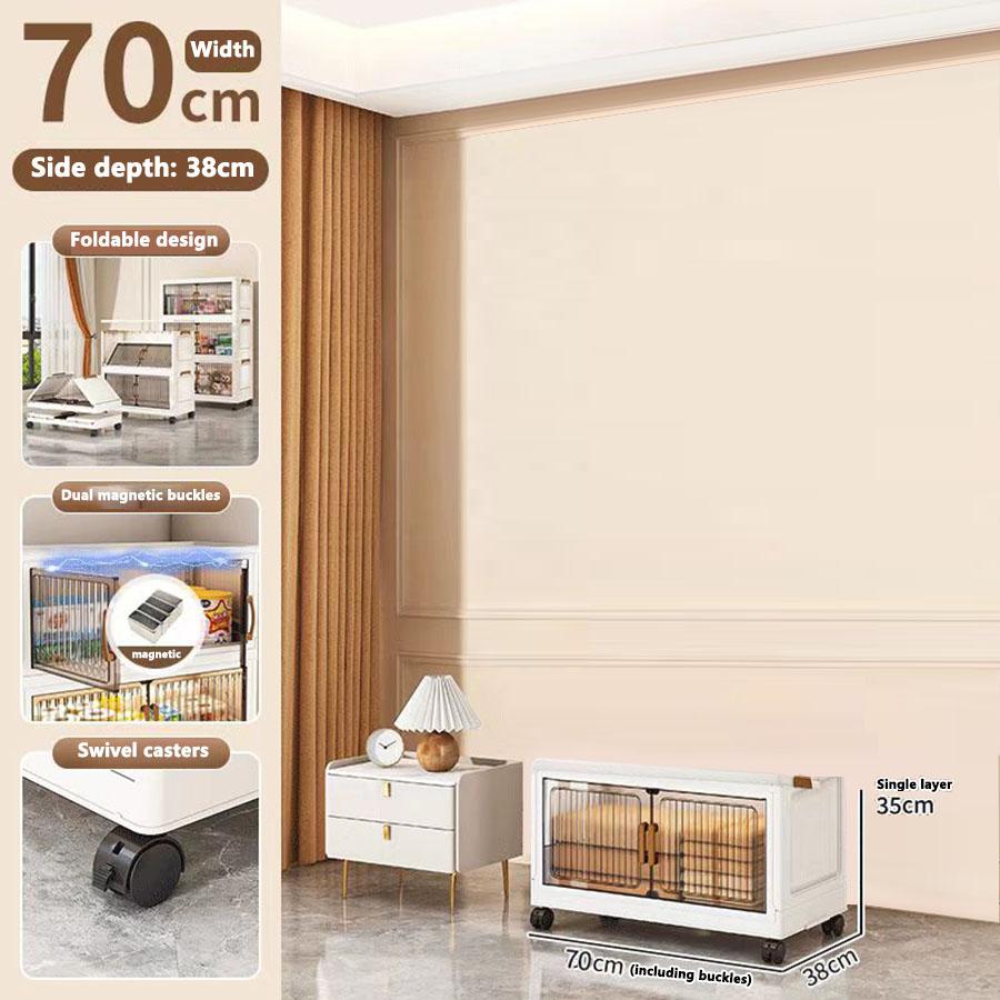 50/60/70/80CM Foldable Sundries Cabinet Dustproof Storage Wardrobe Home Organization Solution