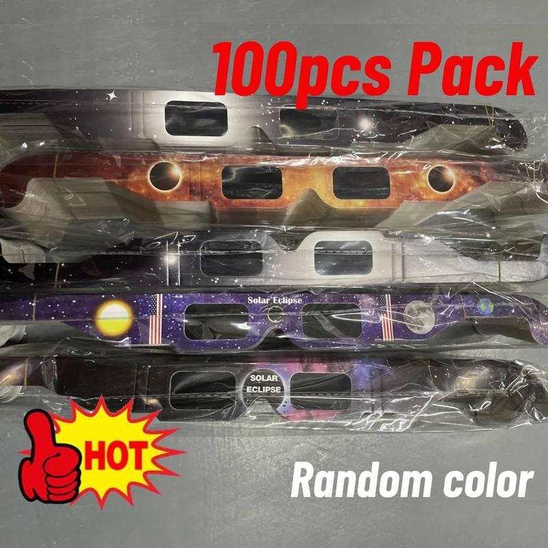 

100pcs Safe Solar Eclipse Glasses Paper Total Observation Solar Glasses 4/8/2024 HOT 3D Outdoor Eclipse Anti-uv Viewing Glasses