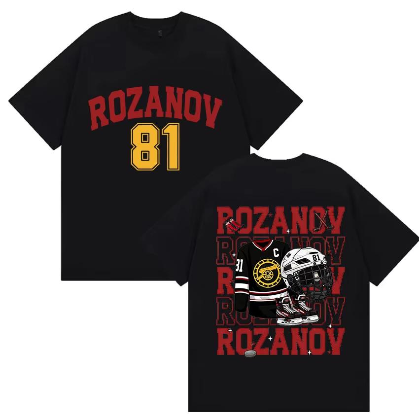 81 Rozanov Boston Bears Merch Shirt Heated Rivalry TV Graphic Print Tshirt 2026 Cotton Short Sleeve Oneck Female T Shirts Tops
